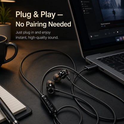 Type C Earphones | Deep Bass & Balanced Sound