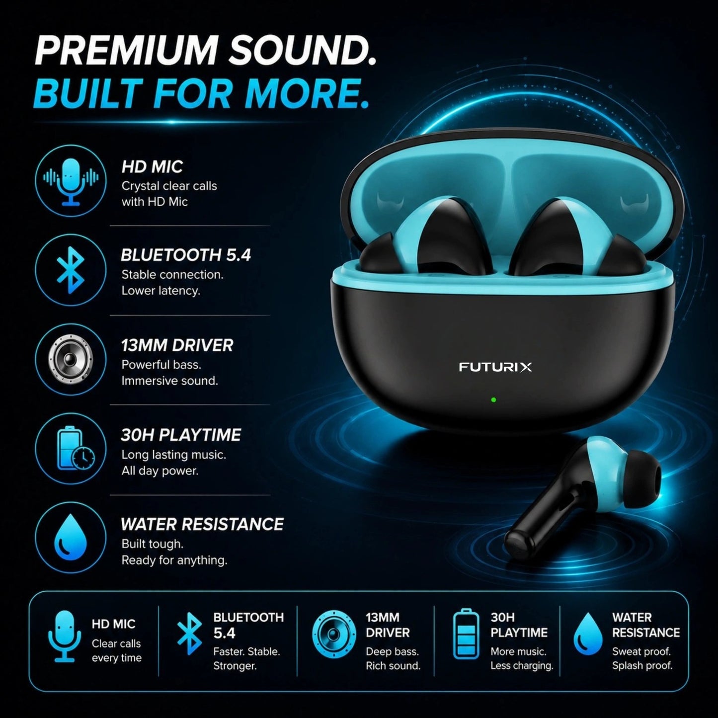 Buy Pulse 311 Bluetooth Earbuds | Deep Bass | 30-hour playtime